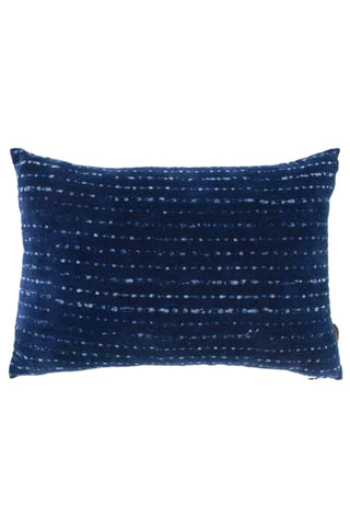 Indigo velvet lumbar pillow cover