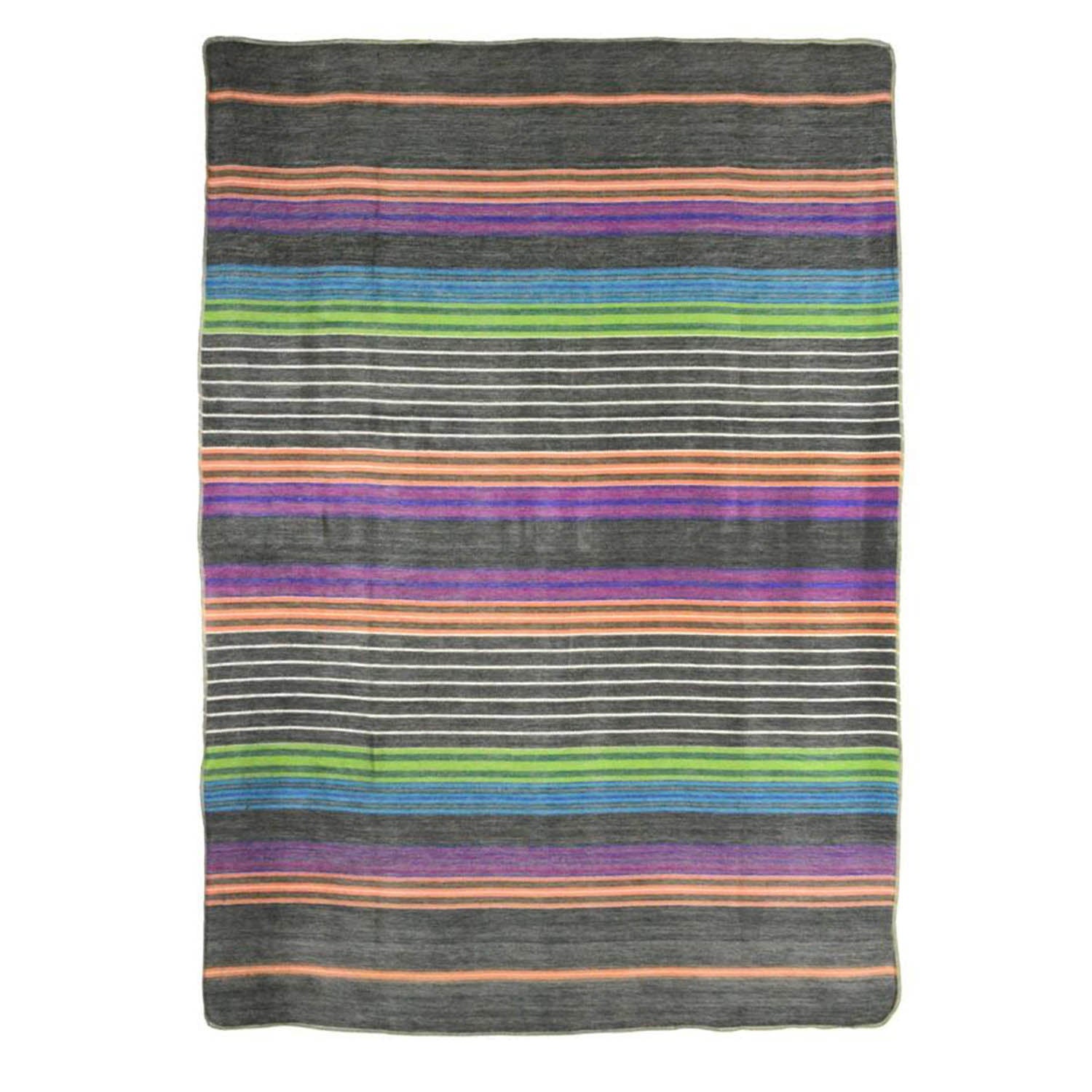 Green and Brown striped throw