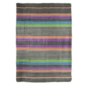 Green and Brown striped throw