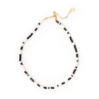 Black and white beaded necklace