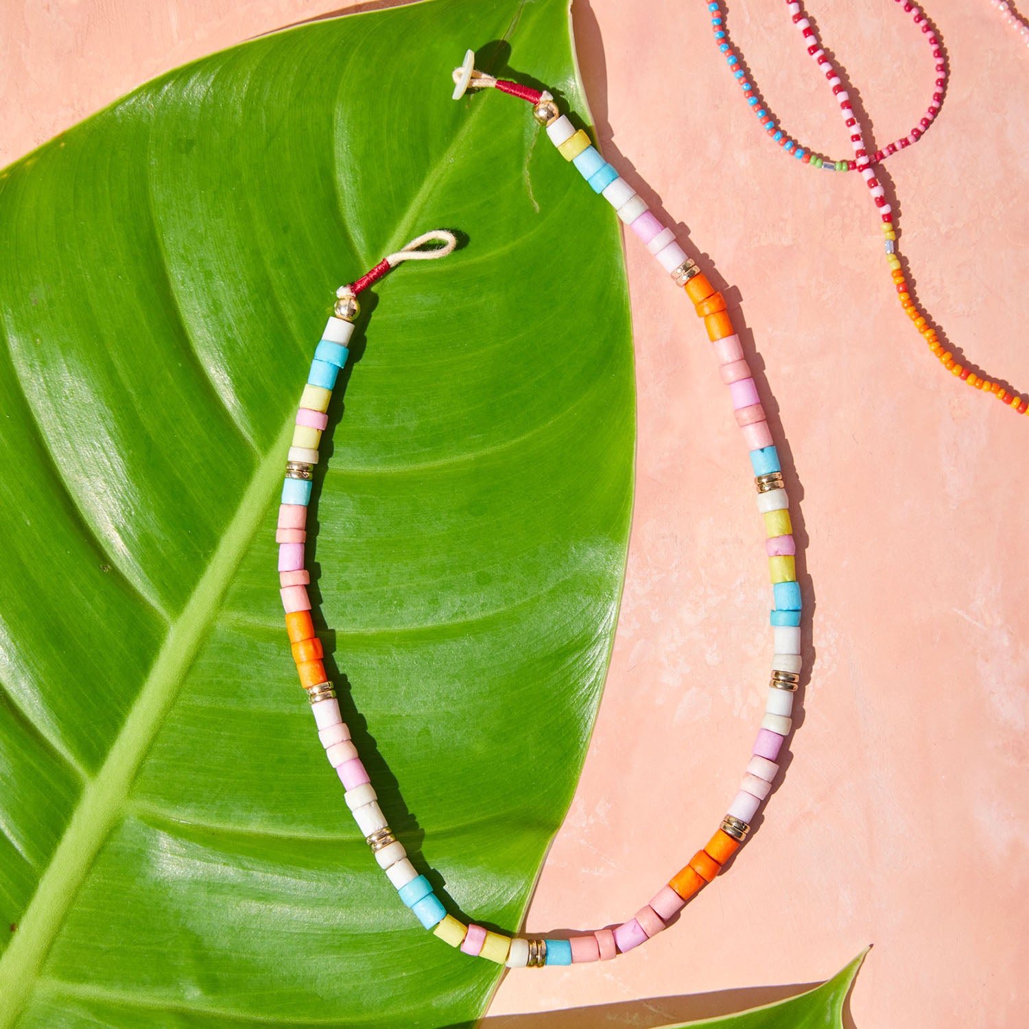 brightly colored beaded necklace