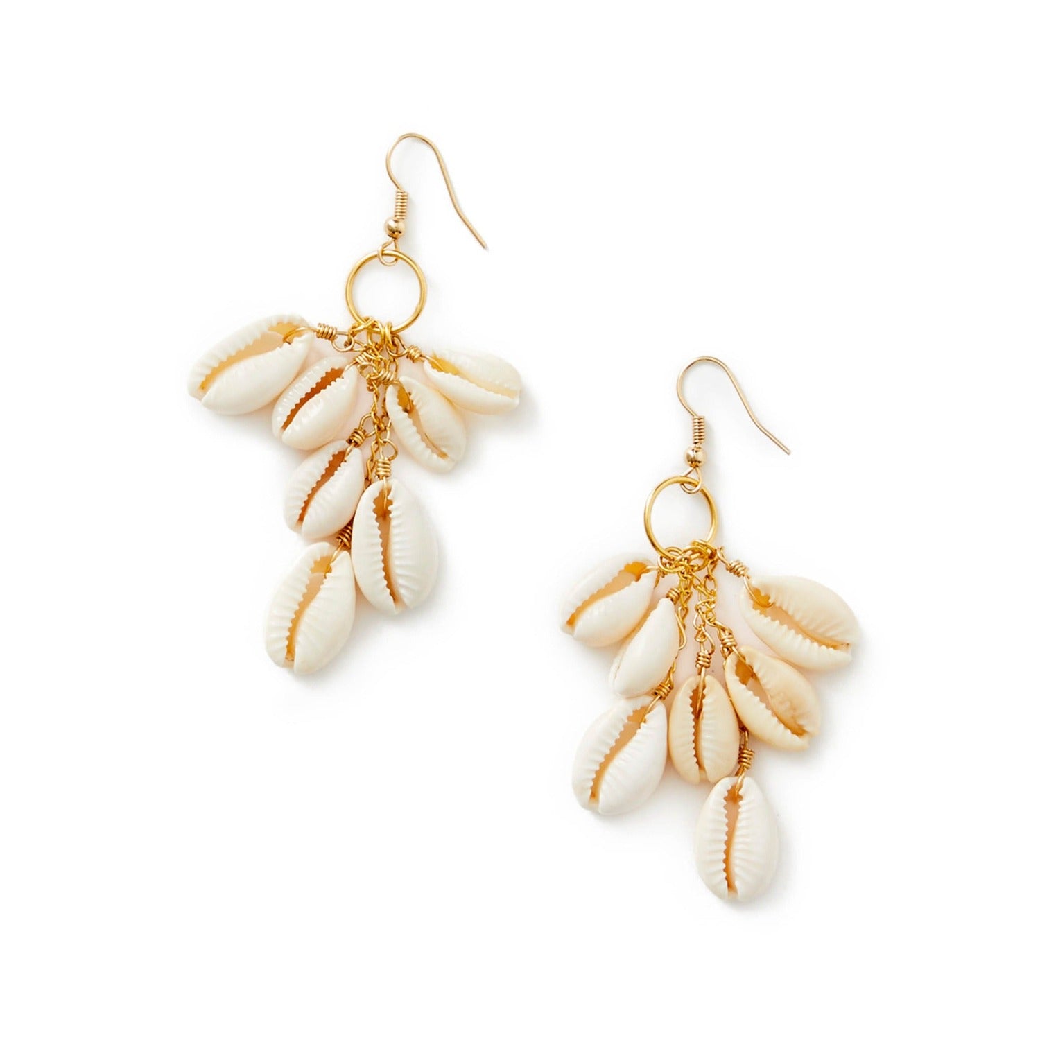Cowrie shell dangling earrings