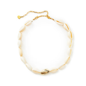 Gold sea shell necklace