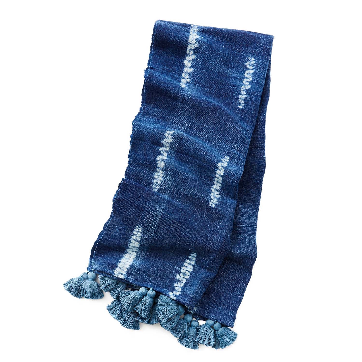 Hand-dyed indigo throw blanket