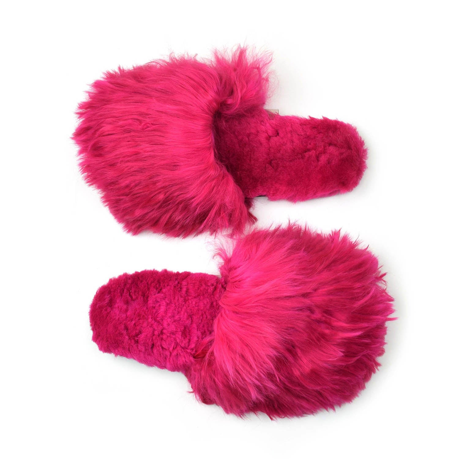 Pink Alpaca Slippers