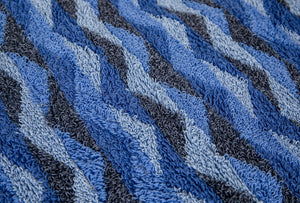 Blue tonal chevron turkish beach towel