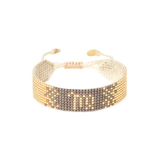 handmade beaded friendship bracelet with virgo zodiac design